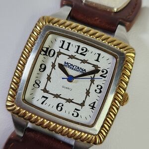 Montana Silversmith Watch Quartz Watch with Brown Leather Strap